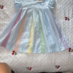Colorful Striped Kids Dress
